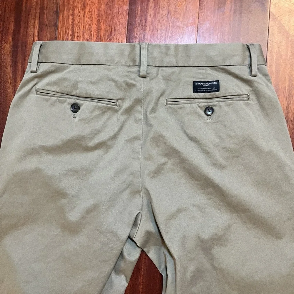Banana Republic Pants Men 31x32 Tan Chino Mason Athletic Tapered Fit Stretch